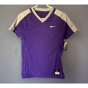 Nike Dri-Fit Short Sleeve Softball T-Shirt Youth Girls Purple  Size L New w/Tags